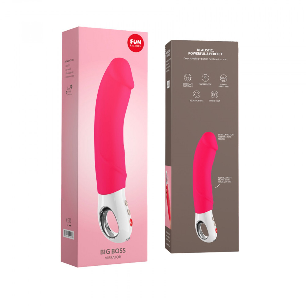 Вибратор - Вибратор для точки G Fun Factory BIG BOSS pink, очень мощный, 23,5 см 6