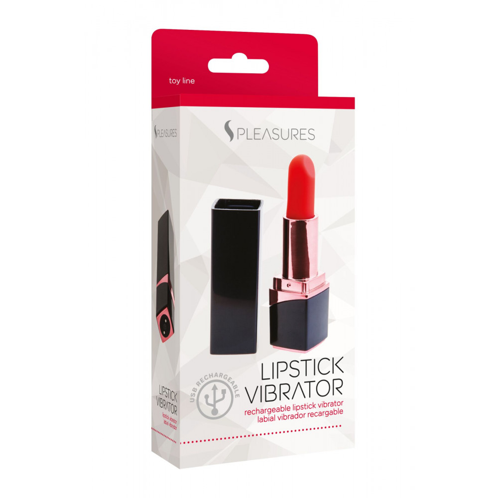 Клиторальный вибратор - Вибратор-помада S Pleasures Lipstick Vibrator, очень реалистичный, 10 режимов 3