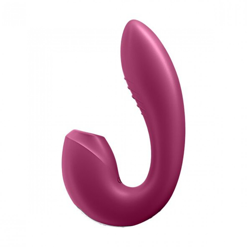 Вибраторы вакуумные - Вакуумный смарт-вибратор Satisfyer Sunray Berry, 4 положение ствола 3