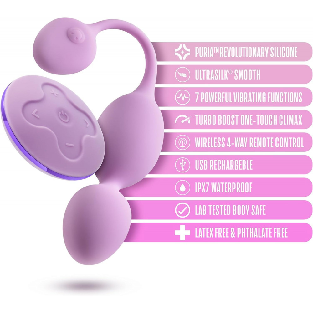 Секс игрушки - Вибрирующий конусный шар Blush Wellness Raine сиреневый 4