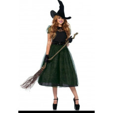 Женский костюм изумрудной ведьмы Leg Avenue Darling Spellcaster S