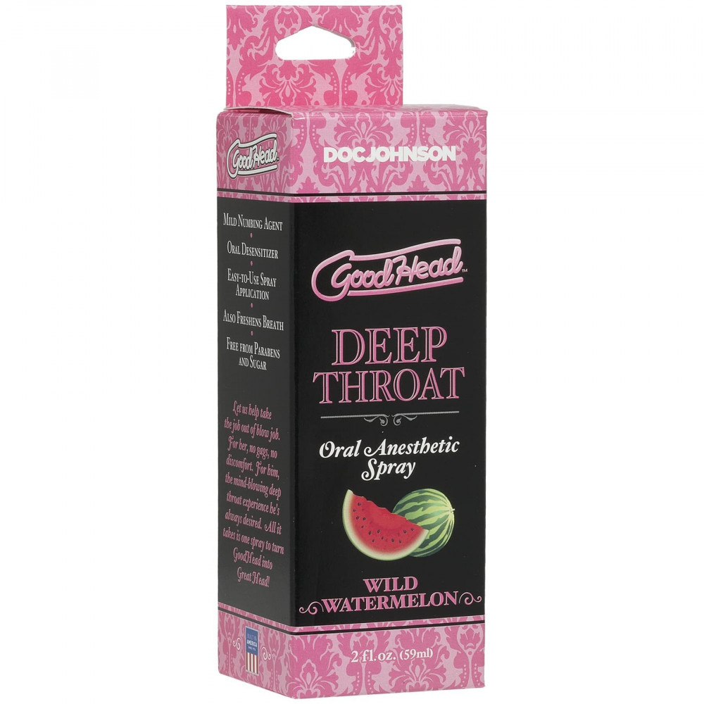 Лубриканты - Распродажа!!! Спрей для минета Doc Johnson GoodHead DeepThroat Spray – Watermelon 59 мл (срок 09.2025) 1
