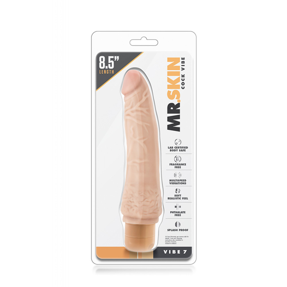 Вибраторы реалистичные - Вибратор MR. SKIN COCK VIBE 7 3