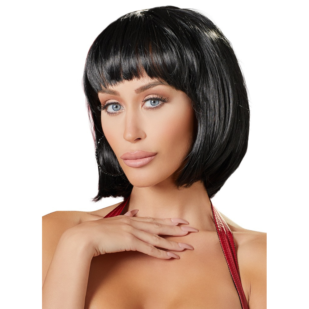 Аксессуары для эротического образа - Парик черный Black Bob Wig 1