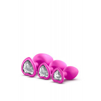 Набор анальных пробок LUXE BLING PLUGS TRAINING KIT PINK