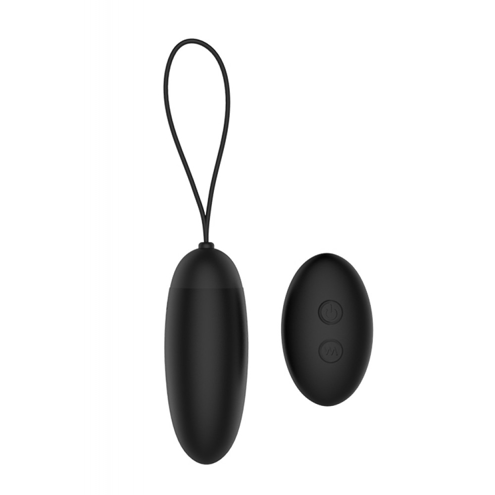 Вагинальные шарики - Виброяйцо с беспроводным пультом DUSKY PLEASER BLACK
