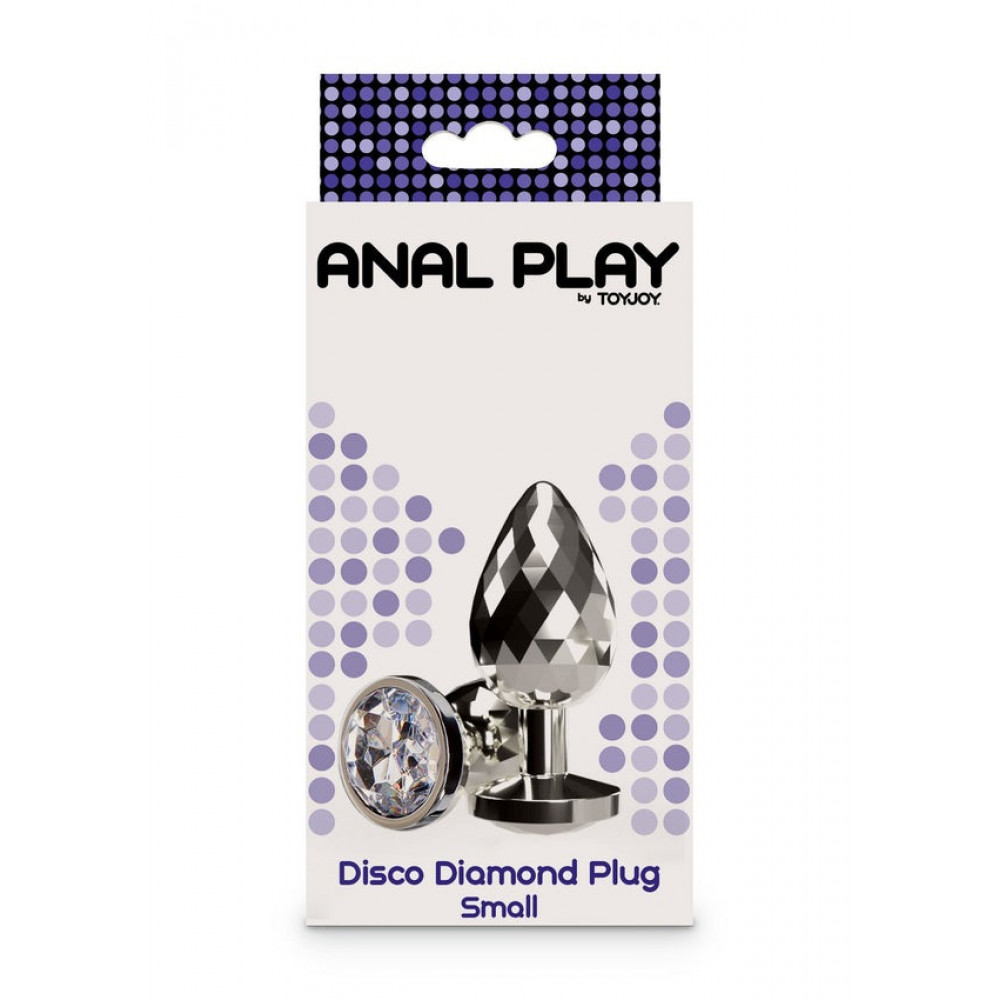 Секс игрушки - Анальная пробка ToyJoy Anal Play Disco Diamond серебристая, Small 4