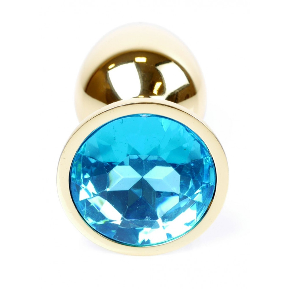 Анальные игрушки - Анальная пробка Boss Series - Jewellery Gold PLUG Light Blue S, BS6400022 7