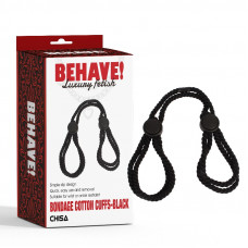 Бондаж-манжеты Chisa BEHAVE! Luxury Fetish черные