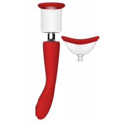 Двойной вибратор с 2 вакуумными насадками RED REVOLUTION GEORGIA