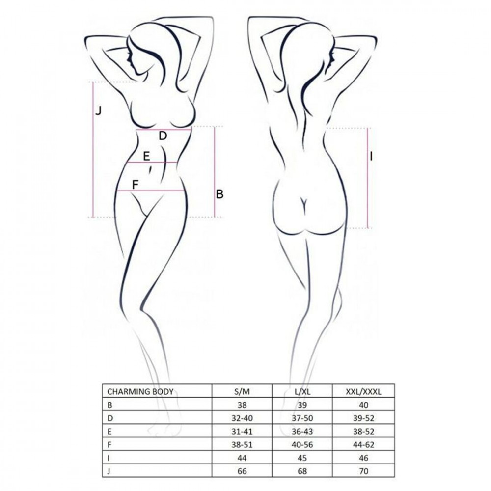 Эротическое боди - Боди CHARMING BODY black XXL/XXXL- Passion 2