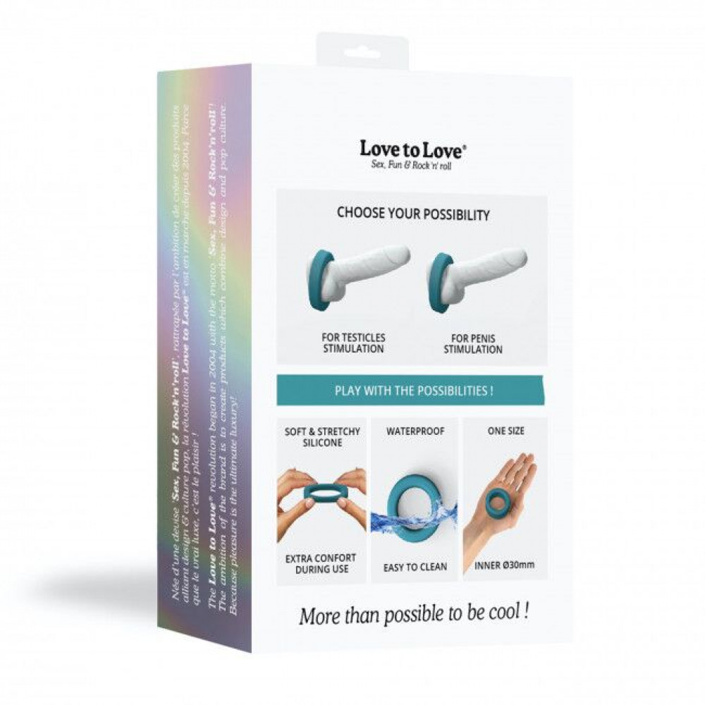 Эрекционное кольцо - Эрекционное кольцо широкое Love To Love COOL RING - TEAL ME 2