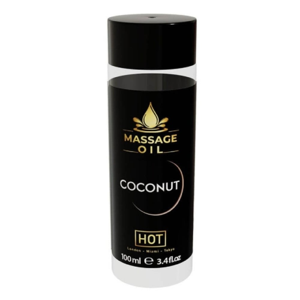 Лубриканты - Массажное масло HOT Massage Oil Vanilla с ароматом ванили, 100 мл