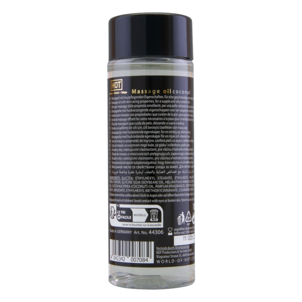 Лубриканты - Массажное масло HOT Massage Oil Vanilla с ароматом ванили, 100 мл 1