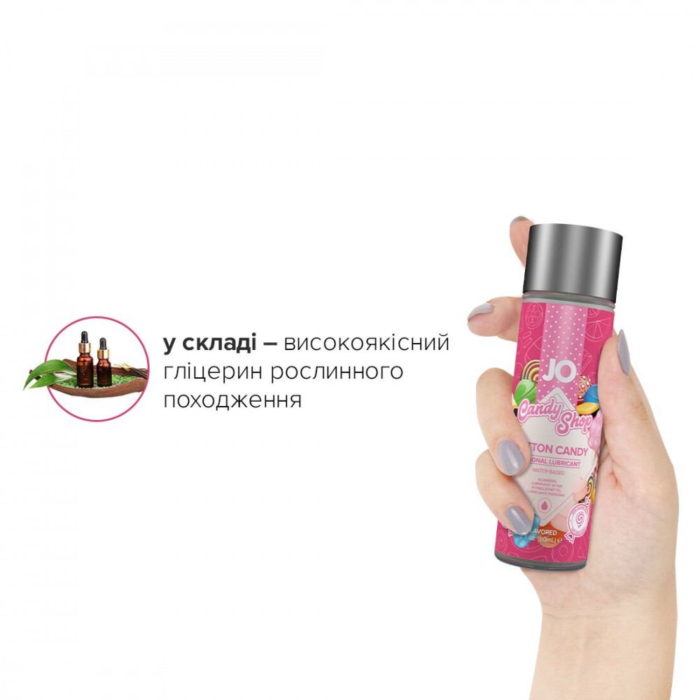 Оральные смазки - Лубрикант на водной основе System JO H2O — Candy Shop — Cotton Candy (60 мл) без сахара и парабенов 2