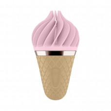 Мороженка-спиннатор Satisfyer Lay-On - Sweet Treat Pink/Brown, 10 режимов работы, водонепроницаемый