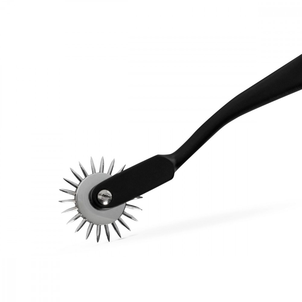 Плети, стеки, флоггеры, тиклеры - Колесо Вартенберга игольчатое Sinner Gear Unbendable — Pinwheel 1-Wheel Black 2
