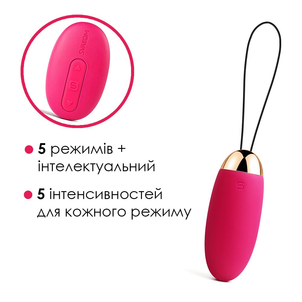Виброяйцо - Виброяйцо с пультом управления Svakom Elva Plum Red 6