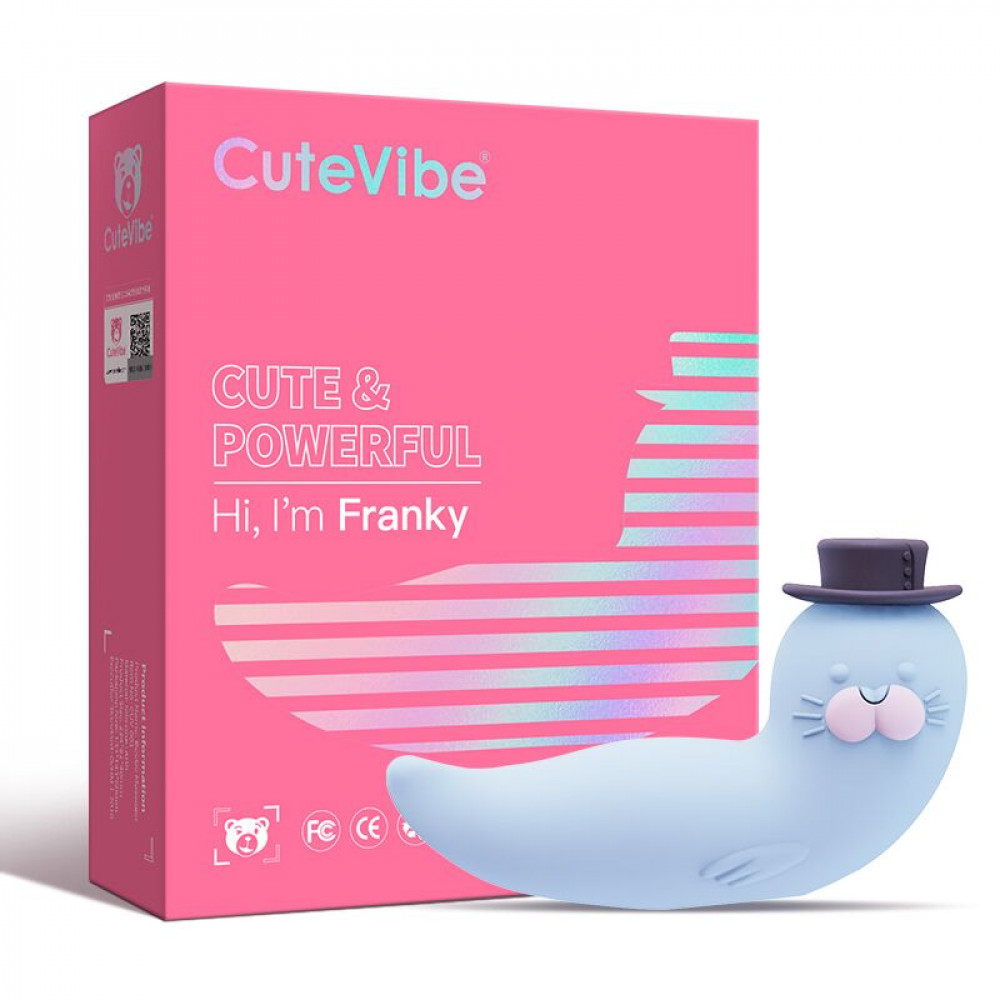 Вибраторы вакуумные - Вакуумный вибратор CuteVibe Franky Blue 1