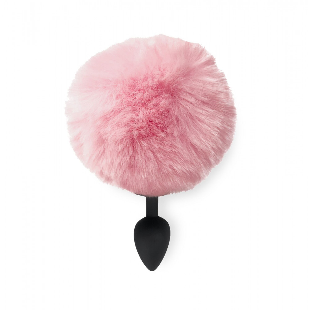 Анальный хвост - Силиконовая анальная пробка М Art of Sex - Silicone Bunny Tails Butt plug Pink, диаметр 3,5 см 3
