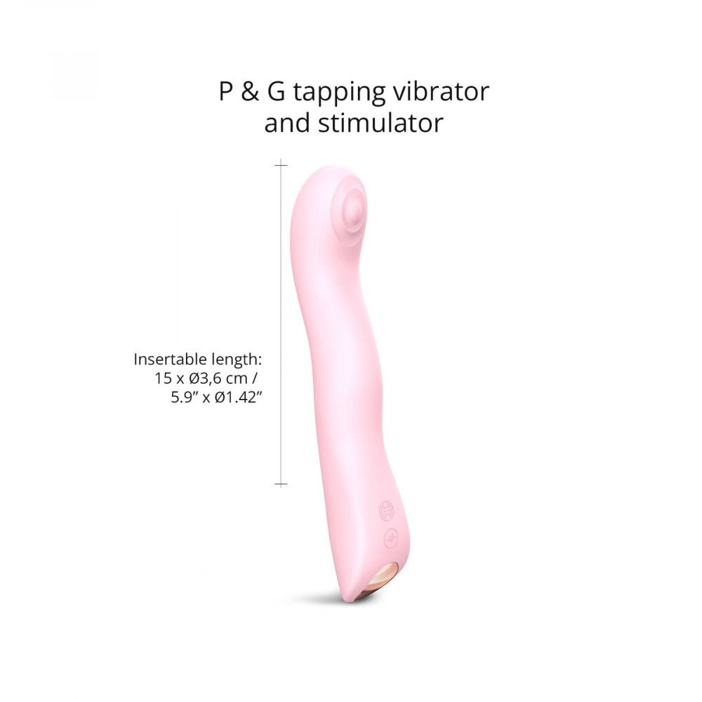 Стимулятор точки G - Вибратор Love To Love SWAP - BABY PINK, с пульсирующей жемчужиной для точки G, 3 мотора, гнется 5