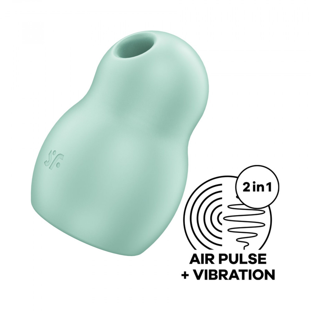 Вибраторы вакуумные - Вакуумный стимулятор с вибрацией Satisfyer Pro To Go 1 Mint