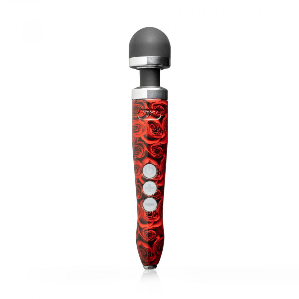 Вибромассажеры - Вибромассажер DOXY Die Cast 3R - ROSE PATTERN, очень мощный, перезаряжаемый, металлический корпус