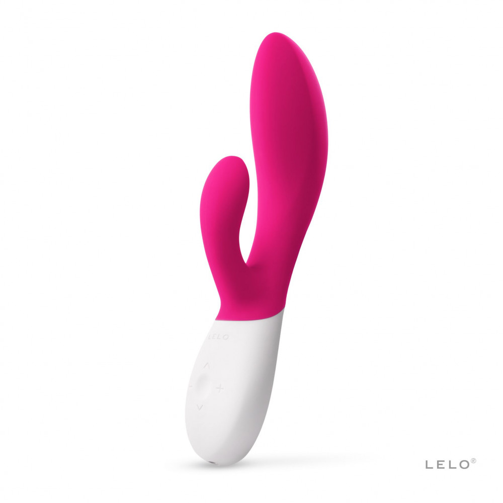 Вибратор-кролик - Вибратор-кролик LELO Ina Wave 2 Cerise, манящее движение ствола + вибрации