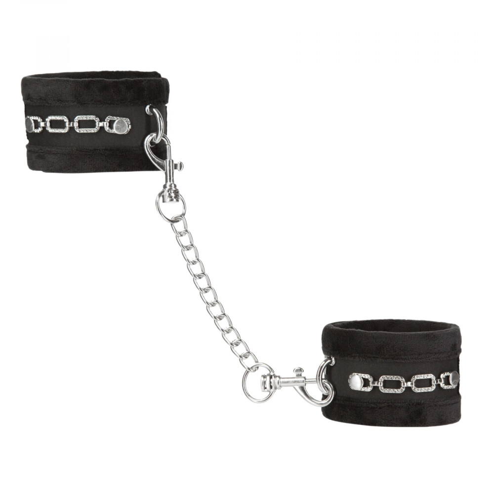 Наручники, веревки, бондажы, поножи - Наручники Punishment - Crystal Detail Handcuffs – Black