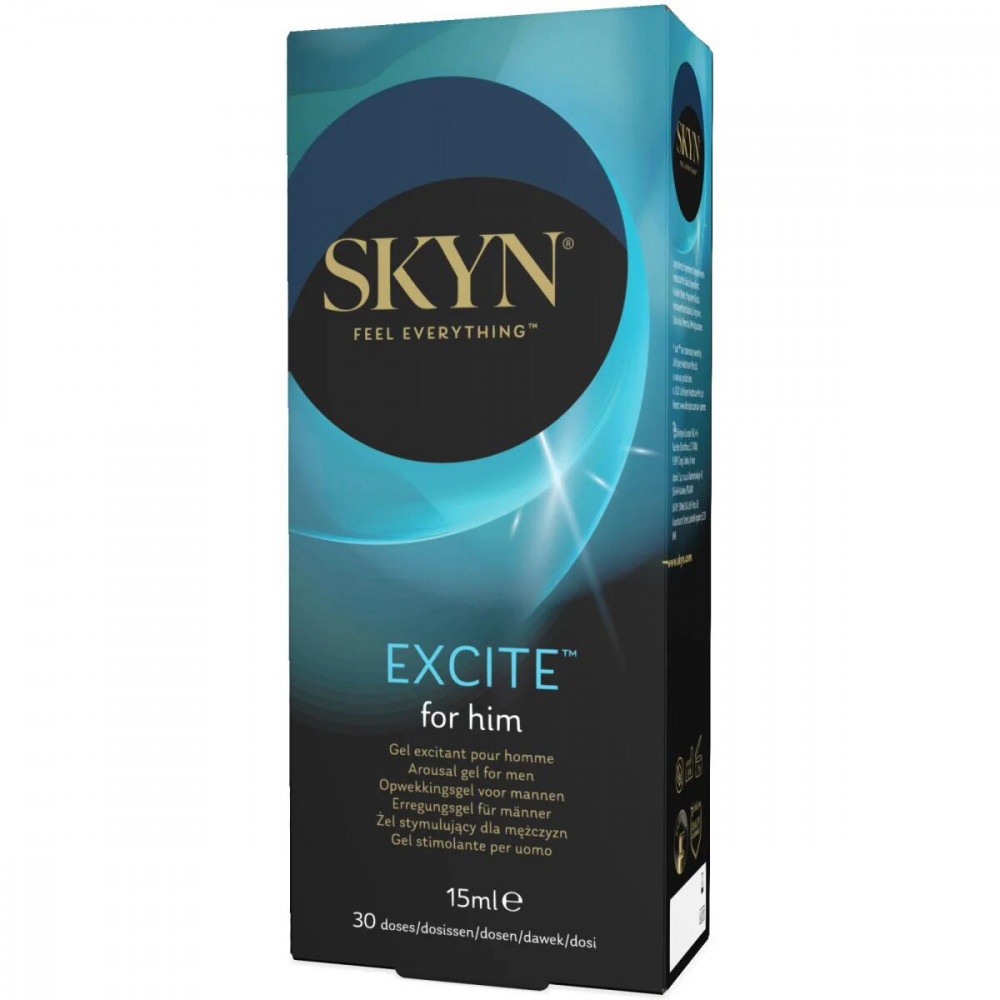 Смазка на водной основе - Стимулирующий гель для пениса SKYN Excite for him 15 мл