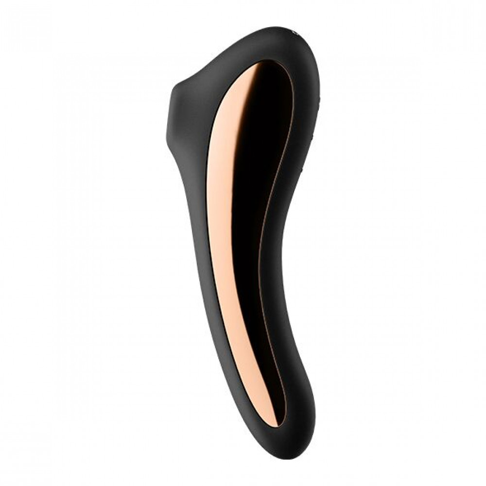 Вибраторы вакуумные - Вакуумный стимулятор с вибрацией Satisfyer Dual Kiss Black 4