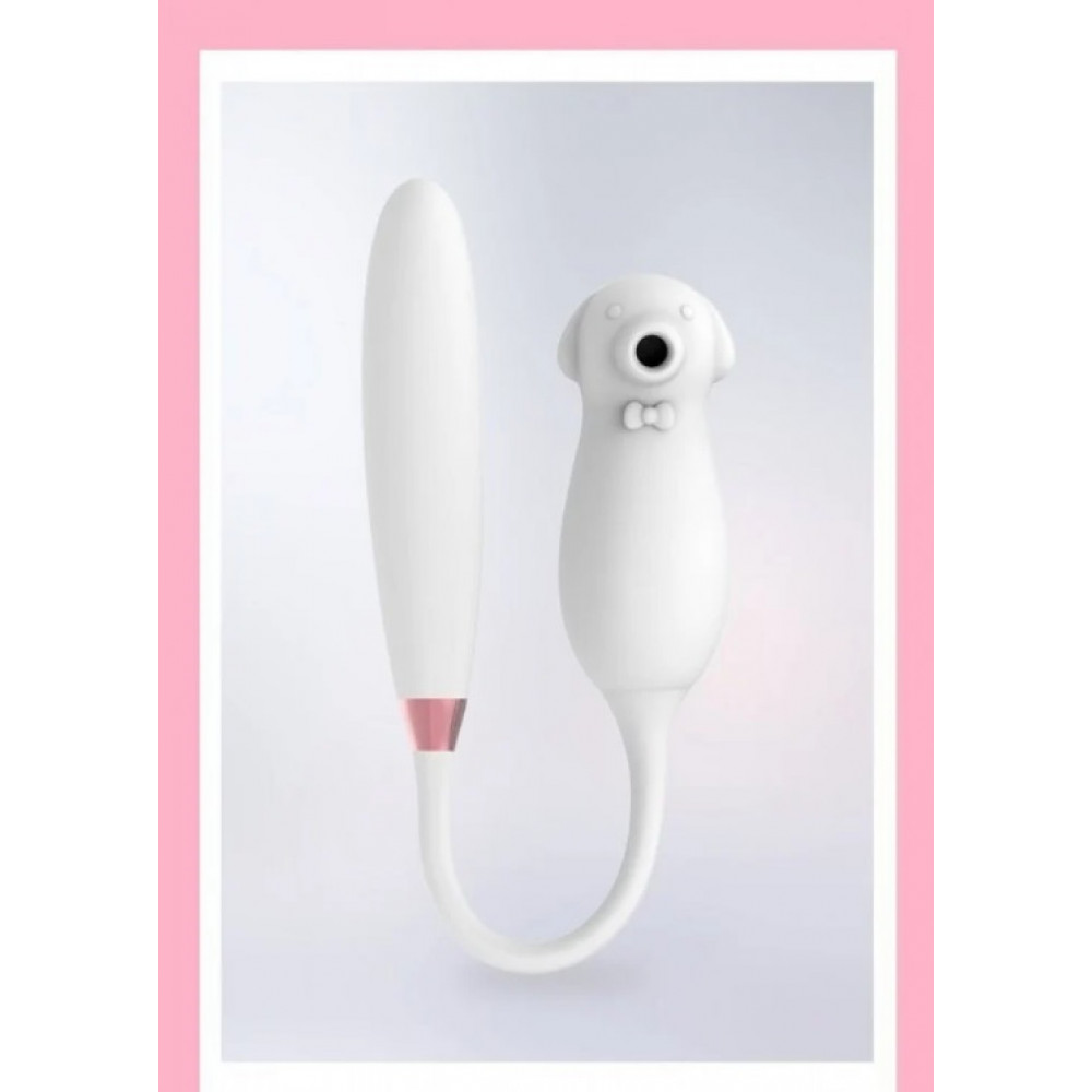 Вибраторы вакуумные - Вибратор двойной белый Elva Dual Purpose (white) 4