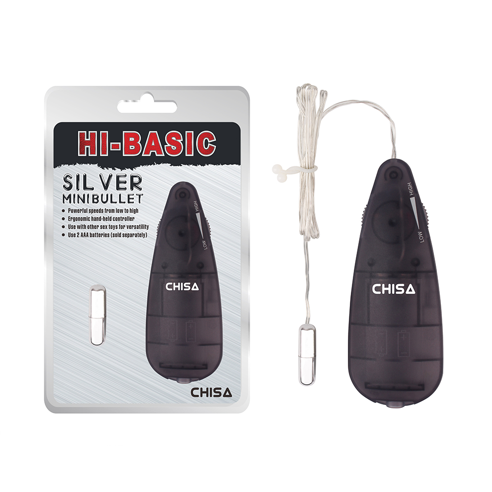 Вибропули  - Вибропуля Chisa Hi-Basic Mini Bullet с пультом управления, серебристая