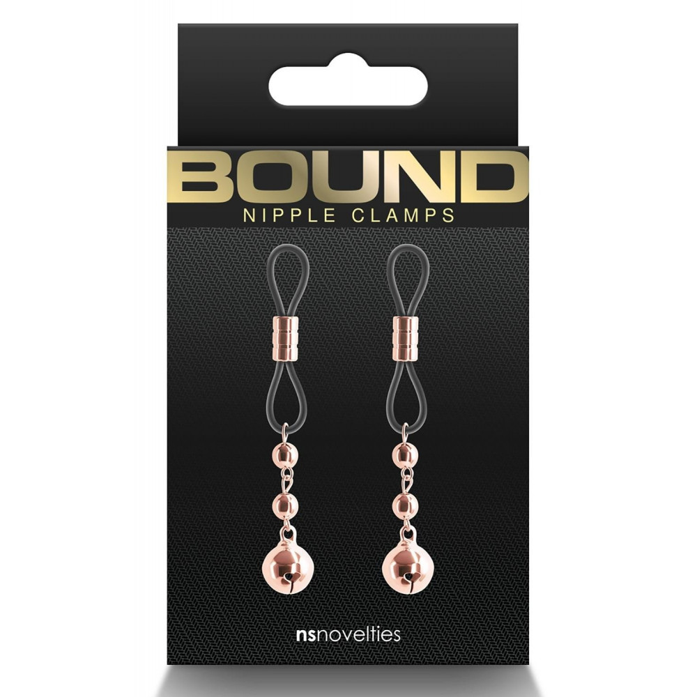 БДСМ игрушки - Зажимы для сосков NS Novelties Bound розовое золото 5