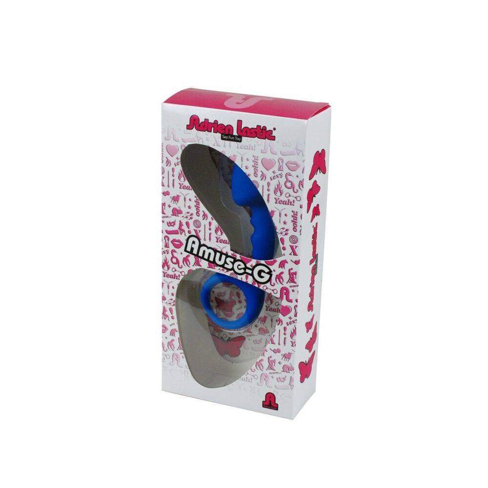 Анальная пробка - Анальная пробка Adrien Lastic Budy Blue со стимулирующей ножкой, макс. диаметр 2,5см 3