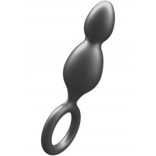 Анальная елочка Toy Joy Buttocks The Plugger 2 Balls с держателем, черная