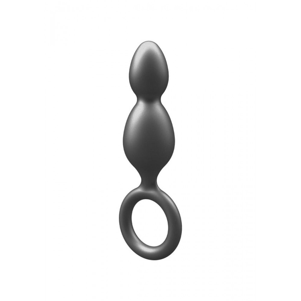 Секс игрушки - Анальная елочка Toy Joy Buttocks The Plugger 2 Balls с держателем, черная 4