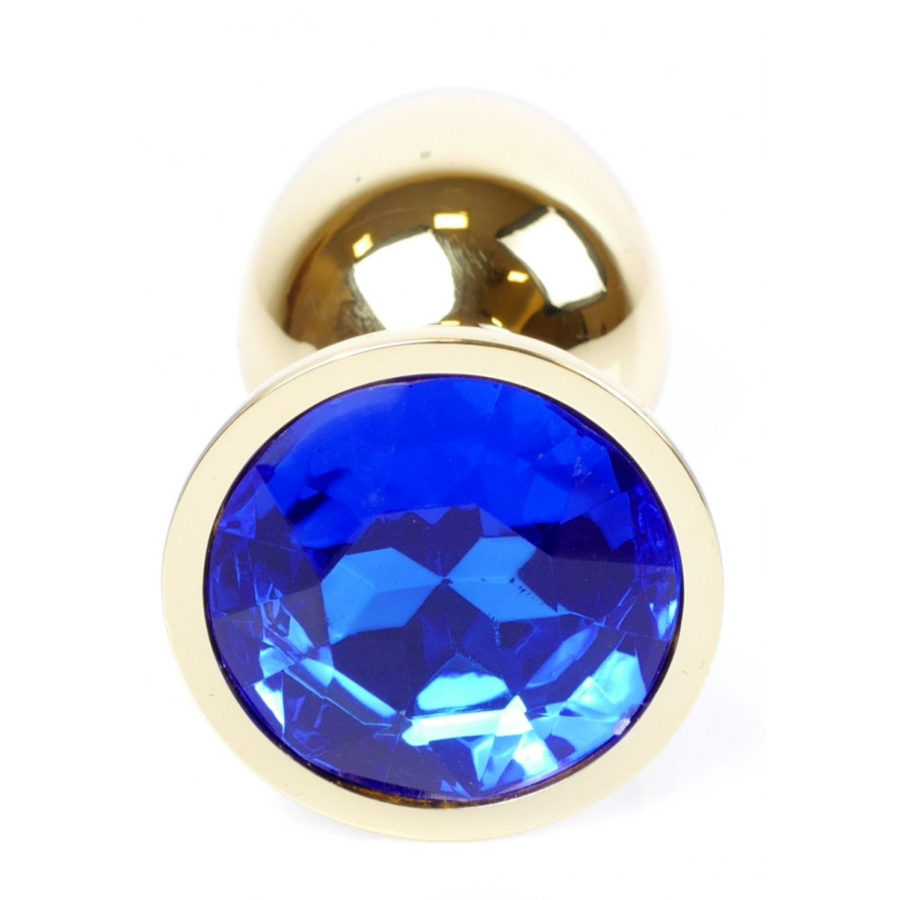 Анальные игрушки - Анальная пробка Boss Series - Jewellery Gold PLUG Dark Blue S, BS6400023 7