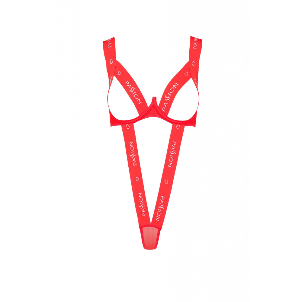 Секс игрушки - Боди с открытой грудью KYOUKA BODY red S/M - Passion 2