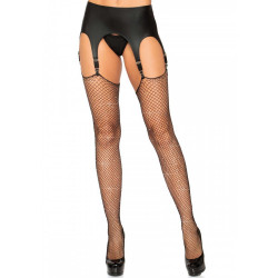 Чулки в сеточку со стразами черные Leg Avenue Rhinestone fishnet stockings O/S