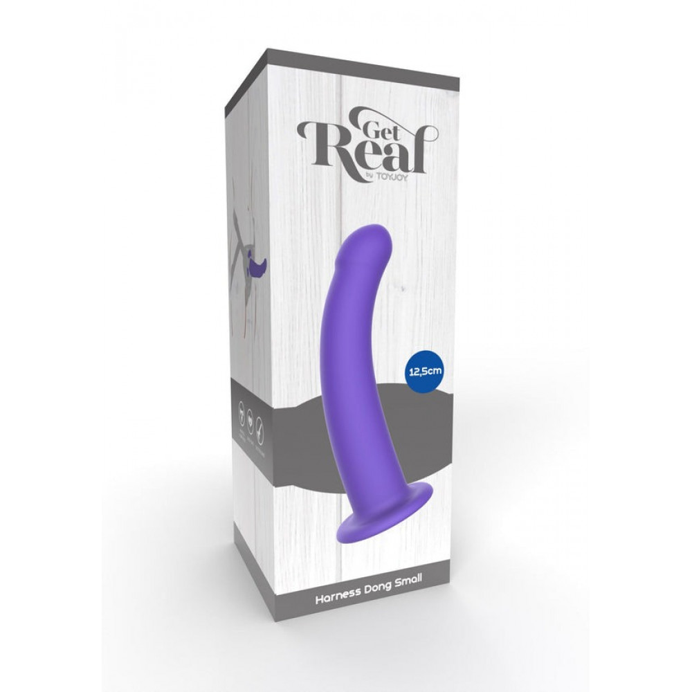 Секс игрушки - Фаллоимитатор страпон на присоске ToyJoy Get Real Silicone Harness Dong фиолетовый, S 4