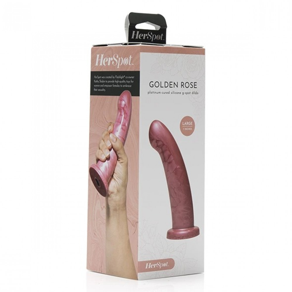 Секс игрушки - Фаллоимитатор универсальный FleshLight HerSpot Dildo, розовый, Large 3