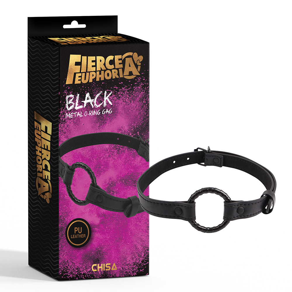 БДСМ игрушки - Кляп-кольцо Chisa Fierce Euphoria O-Ring Gag, черный