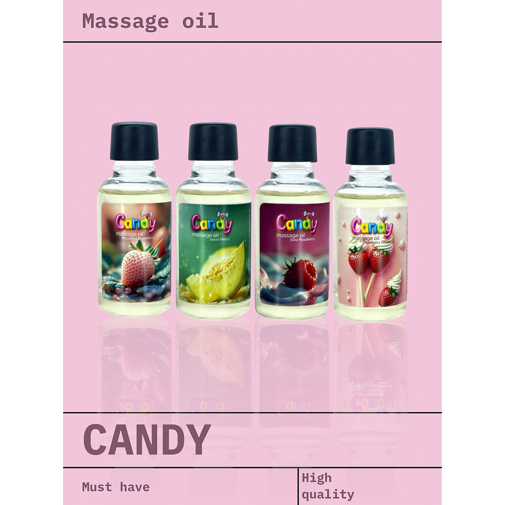 Лубриканты - Масло массажное Candy с ароматом Дыня, 50 мл 1
