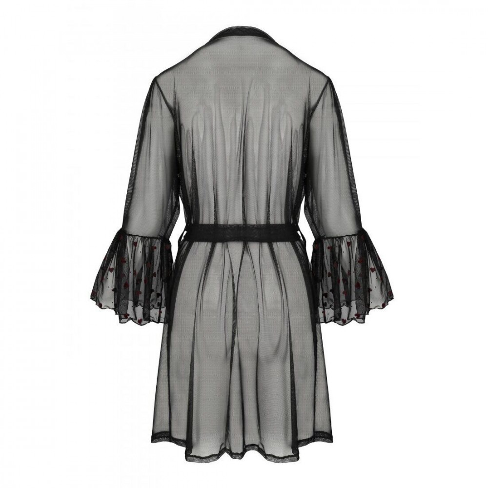 Эротические пеньюары и сорочки - Воздушный пеньюар LOVELIA PEIGNOIR black L/XL - Passion 2