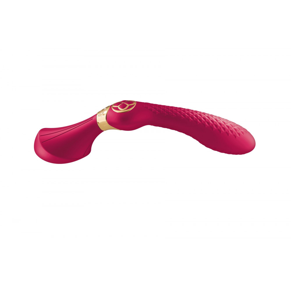 Вибратор - Вибромассажер Shunga Zoa Raspberry, двусторонний 10