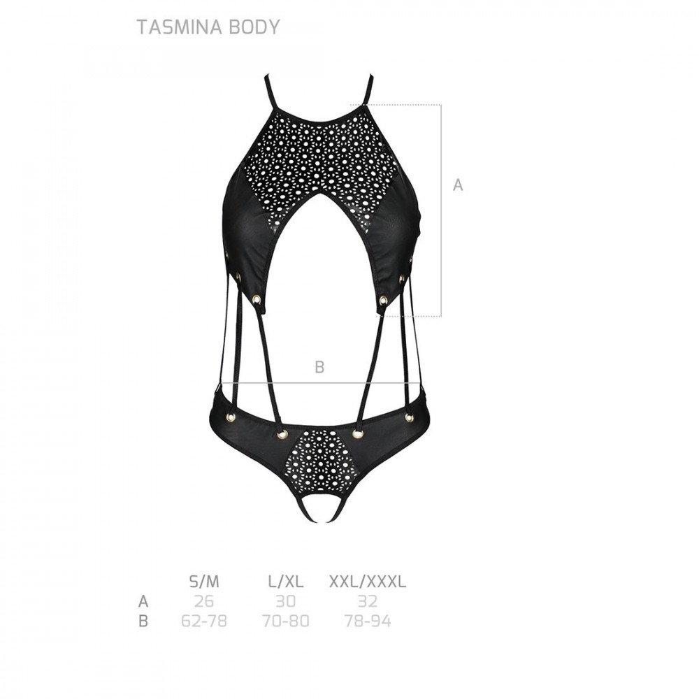 Эротическое боди - TASMINA BODY black S/M - Passion 1
