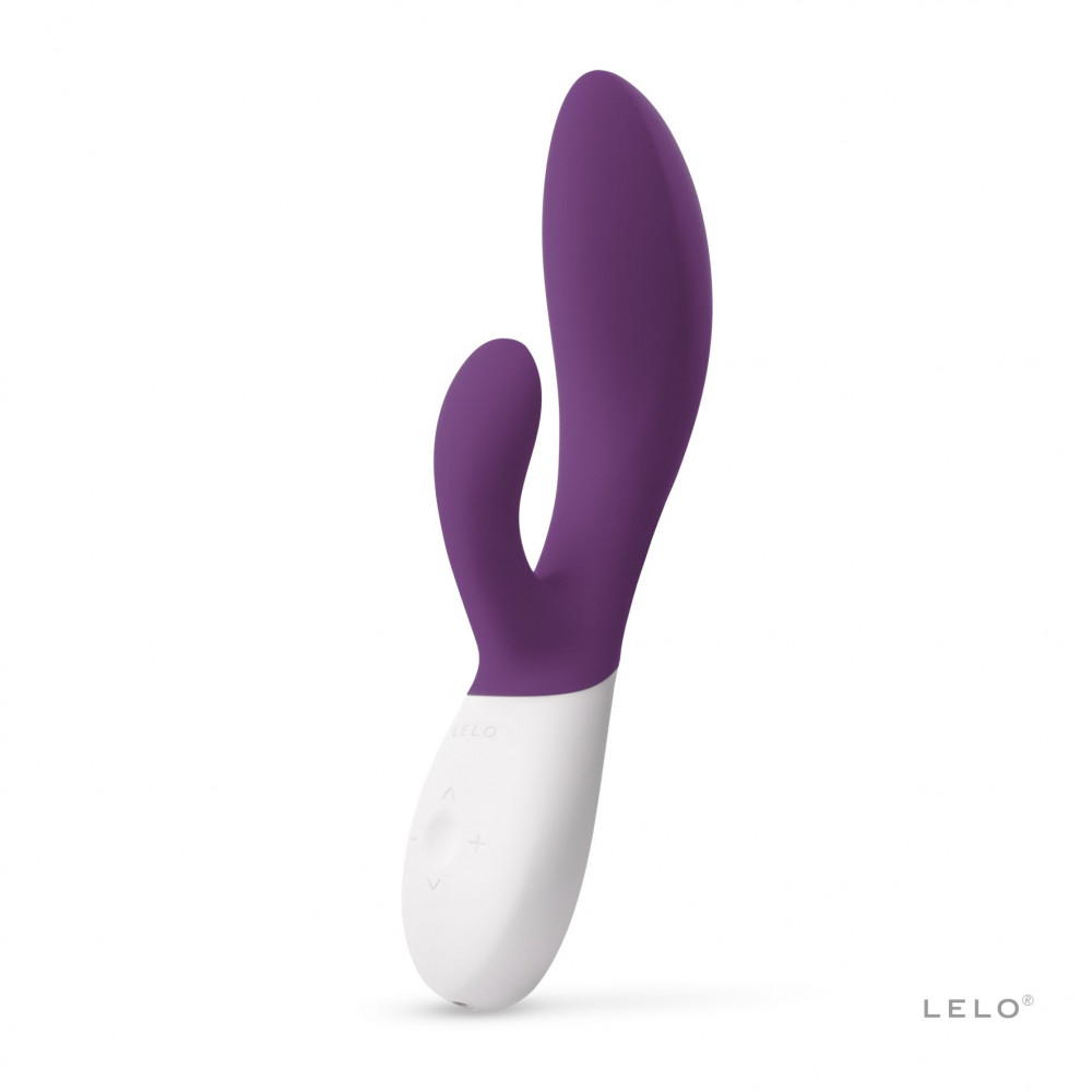 Вибратор-кролик - Вибратор-кролик LELO Ina Wave 2 Plum, манящее движение ствола + вибрации