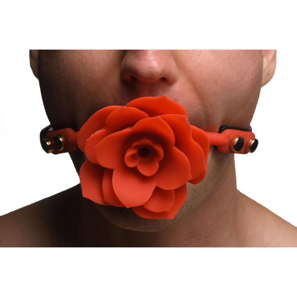 Кляп - Кляп Master Series Blossom Silicone Rose Gag - Red 2