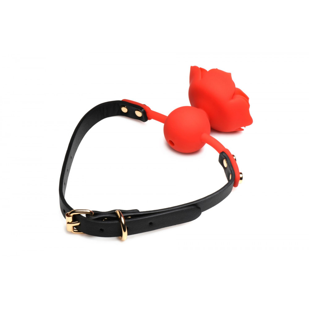 Кляп - Кляп Master Series Blossom Silicone Rose Gag - Red 5